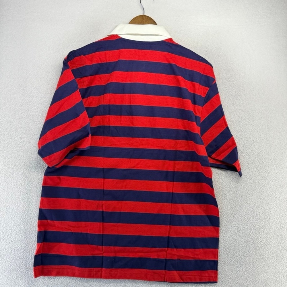 Vintage Gant Polo Shirt Mens XL Red Blue The Rugger Striped Deadstock 70s ivy - Picture 7 of 8